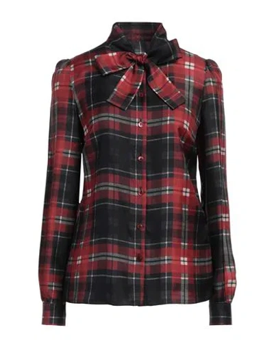 Dolce & Gabbana Woman Shirt Brick Size 8 Silk In Red