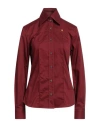 Dolce & Gabbana Woman Shirt Burgundy Size 10 Cotton