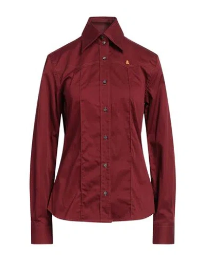 Dolce & Gabbana Woman Shirt Burgundy Size 10 Cotton