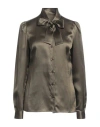 Dolce & Gabbana Woman Shirt Dark Green Size 8 Silk