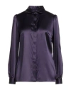 Dolce & Gabbana Woman Shirt Dark Purple Size 8 Silk