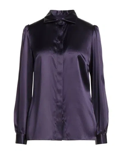 Dolce & Gabbana Woman Shirt Dark Purple Size 8 Silk