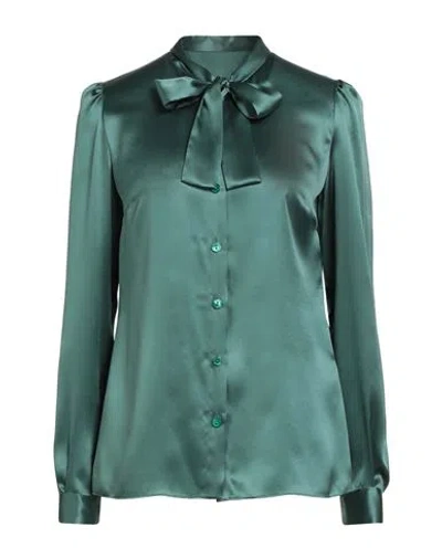 Dolce & Gabbana Woman Shirt Emerald Green Size 10 Silk