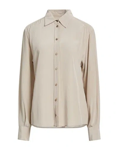 Dolce & Gabbana Woman Shirt Grey Size 6 Silk In Animal Print