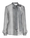 Dolce & Gabbana Woman Shirt Grey Size 8 Silk In Gray