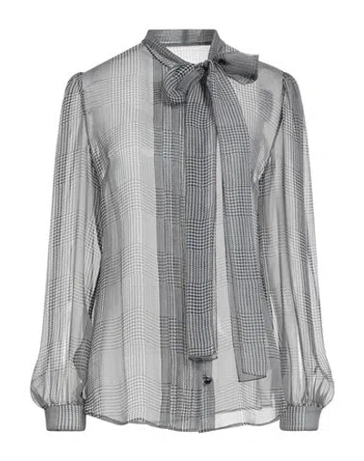 Dolce & Gabbana Woman Shirt Grey Size 8 Silk In Gray