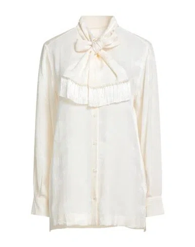 Dolce & Gabbana Woman Shirt Ivory Size 12 Silk, Viscose In White