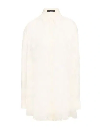 Dolce & Gabbana Woman Shirt Ivory Size 6 Viscose, Silk In White