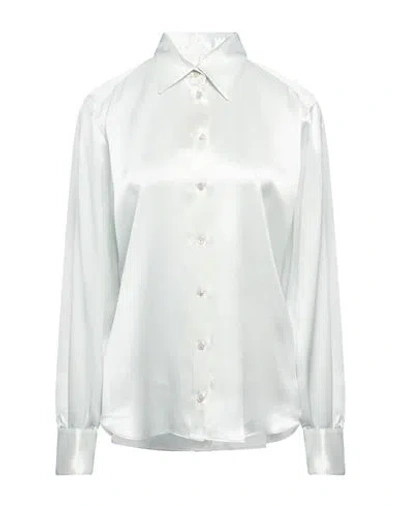Dolce & Gabbana Woman Shirt Light Grey Size 6 Silk In Gray