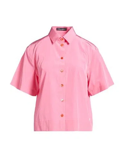 Dolce & Gabbana Woman Shirt Pink Size 8 Viscose, Cotton