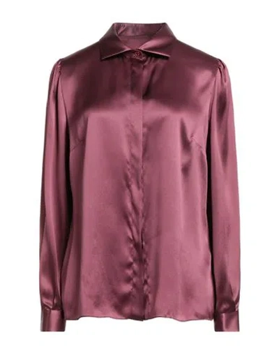 Dolce & Gabbana Woman Shirt Plum Size 12 Silk In Purple