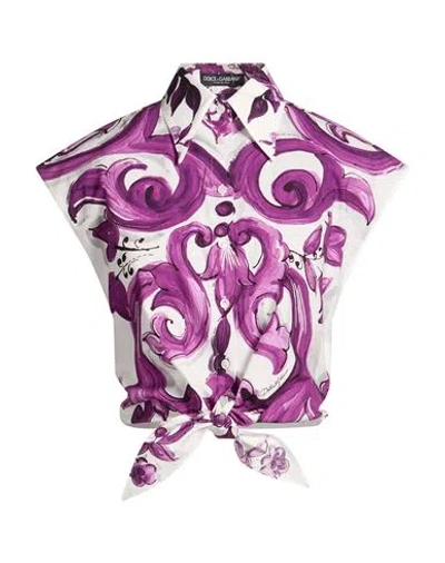 Dolce & Gabbana Woman Shirt Purple Size 6 Cotton