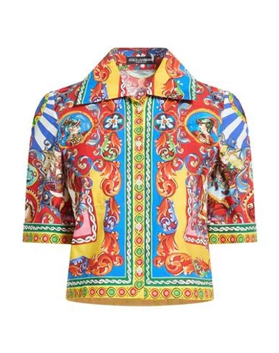 Dolce & Gabbana Woman Shirt Red Size 0 Cotton In Multi