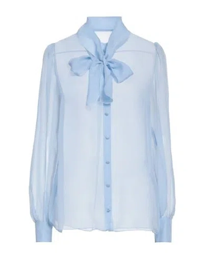 Dolce & Gabbana Woman Shirt Sky Blue Size 0 Silk