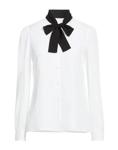 Dolce & Gabbana Woman Shirt White Size 0 Polyester In Multi
