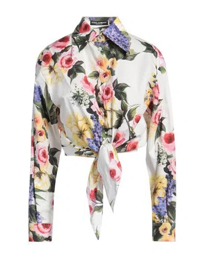 DOLCE & GABBANA DOLCE & GABBANA WOMAN SHIRT WHITE SIZE 6 COTTON