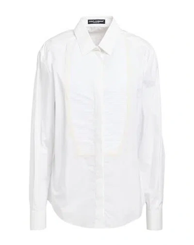 Dolce & Gabbana Woman Shirt White Size 2 Cotton, Silk