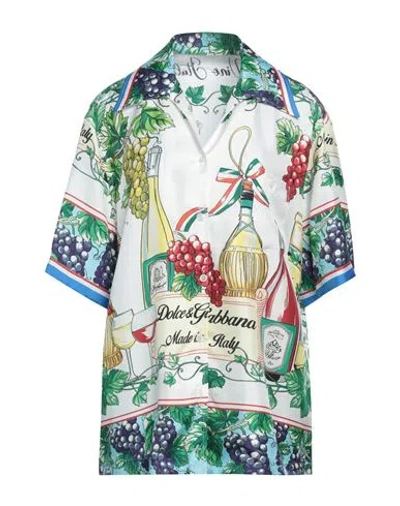 DOLCE & GABBANA DOLCE & GABBANA WOMAN SHIRT WHITE SIZE 8 SILK