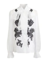 Dolce & Gabbana Woman Shirt White Size 6 Silk, Cotton, Polyester In White