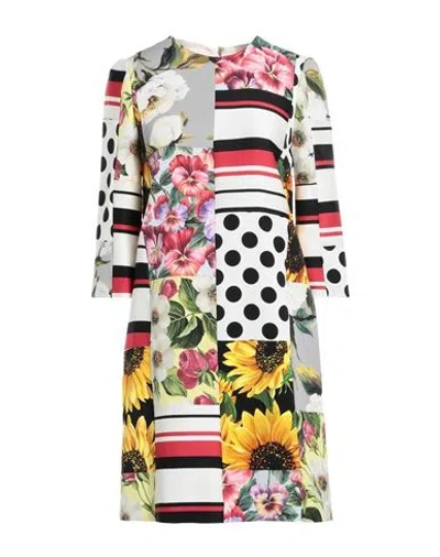 Dolce & Gabbana Woman Short Dress Garnet Size 4 Silk, Elastane In Red