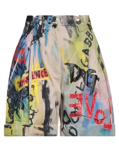 Dolce & Gabbana Woman Shorts & Bermuda Shorts Beige Size 10 Cotton