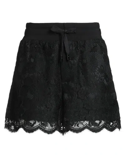 Dolce & Gabbana Woman Shorts & Bermuda Shorts Black Size 10 Viscose, Polyamide