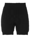 Dolce & Gabbana Woman Shorts & Bermuda Shorts Black Size 4 Virgin Wool, Polyamide In Black