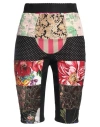 Dolce & Gabbana Woman Shorts & Bermuda Shorts Black Size 6 Polyester, Cotton, Synthetic Fibers, Elas