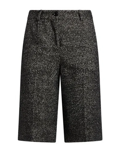 Dolce & Gabbana Woman Shorts & Bermuda Shorts Black Size 6 Virgin Wool, Wool, Polyamide, Elastane