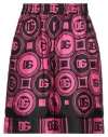 Dolce & Gabbana Woman Shorts & Bermuda Shorts Fuchsia Size 10 Silk In Pink