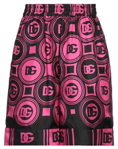 Dolce & Gabbana Woman Shorts & Bermuda Shorts Fuchsia Size 6 Silk In Pink
