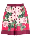 Dolce & Gabbana Woman Shorts & Bermuda Shorts Fuchsia Size 14 Silk In Red