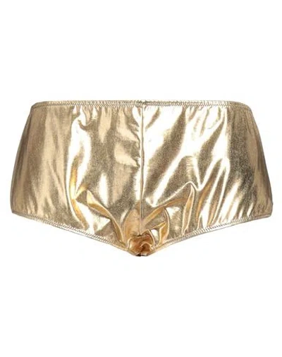 Dolce & Gabbana Woman Shorts & Bermuda Shorts Gold Size 4 Polyester, Elastane