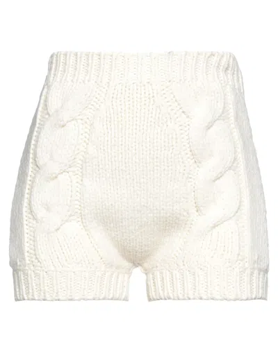 Dolce & Gabbana Woman Shorts & Bermuda Shorts Ivory Size 4 Wool, Polyamide In White
