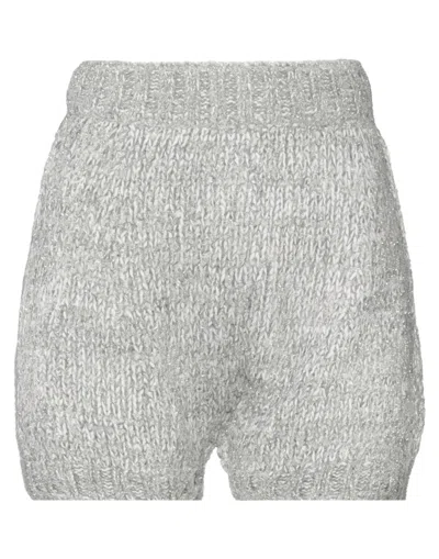 Dolce & Gabbana Woman Shorts & Bermuda Shorts Light Grey Size 4 Cashmere, Acetate, Polyamide, Metall