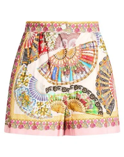 Dolce & Gabbana Woman Shorts & Bermuda Shorts Light Pink Size 10 Cotton In Multi