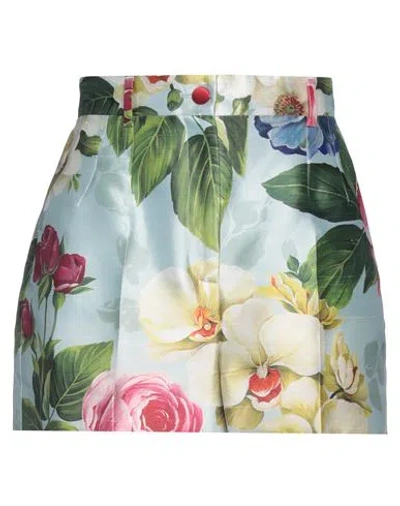 Dolce & Gabbana Woman Shorts & Bermuda Shorts Sky Blue Size 12 Silk