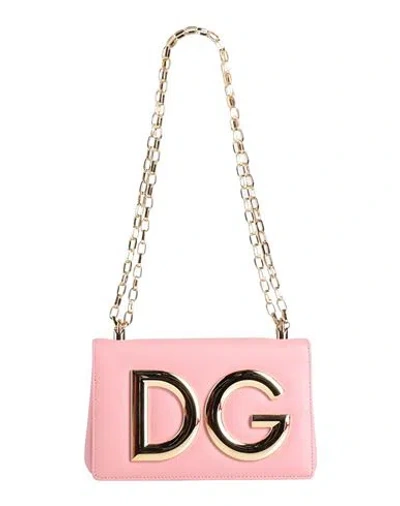 Dolce & Gabbana Woman Shoulder Bag Antique Rose Size - Lambskin In Pink