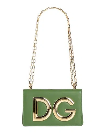 Dolce & Gabbana Woman Shoulder Bag Green Size - Lambskin