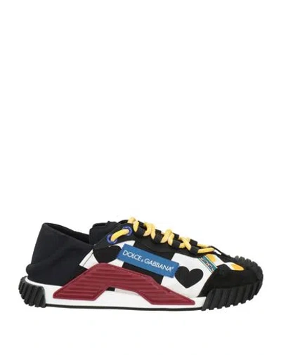 Dolce & Gabbana Woman Sneakers Black Size 4 Textile Fibers, Leather