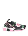 Dolce & Gabbana Sorrento Black Polyester Slip On Sneakers In Black