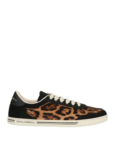DOLCE & GABBANA DOLCE & GABBANA WOMAN SNEAKERS BLACK SIZE 5.5 LEATHER