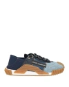 Dolce & Gabbana Denim Panel Sneakers In Blue