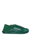 Dolce & Gabbana Woman Sneakers Emerald Green Size 4 Soft Leather, Textile Fibers