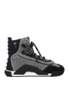 Dolce & Gabbana Gray Black Ns1 High Top Boots Sneakers Shoes In Grey