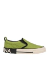 Dolce & Gabbana Woman Sneakers Light Green Size 8.5 Soft Leather, Textile Fibers