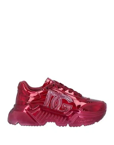 Dolce & Gabbana Woman Sneakers Red Size 5.5 Calfskin