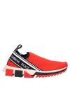 Dolce & Gabbana Branded Sorrento Sneakers In Red