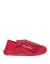 Dolce & Gabbana Red Lace Ns1 Low Top Casual Sneakers Shoes