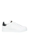 Dolce & Gabbana White Low Top Sneakers With Logo Lettering On The Tongue And Logo Detail On The Heel In Leather Woma In White